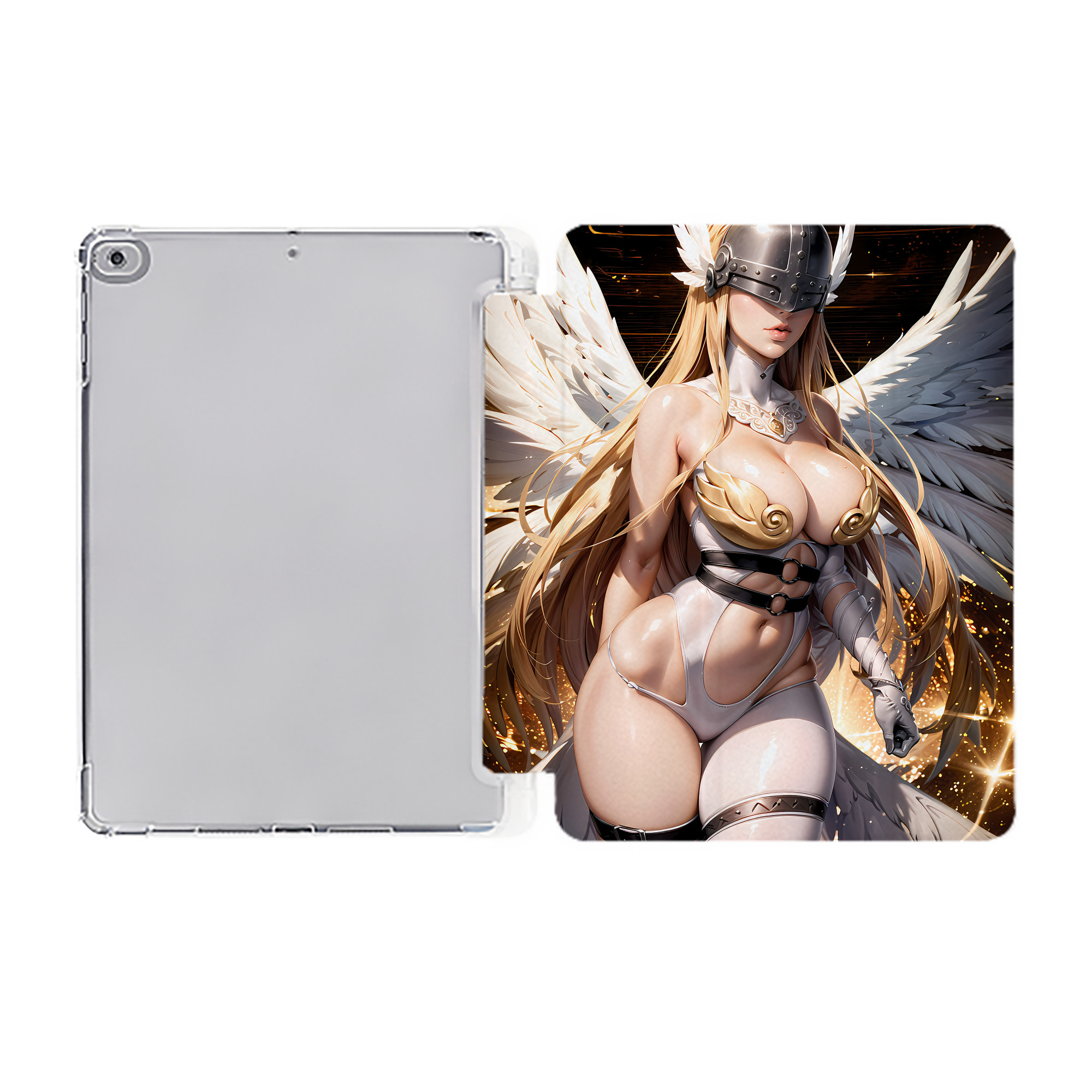 （画像用） Digimon デジタルモンスター/デジモン IPad ケース ペン収納付き 三つ折りスタンド PUレザー×シリコン 対応機種9.5/10.5/10.9インチ